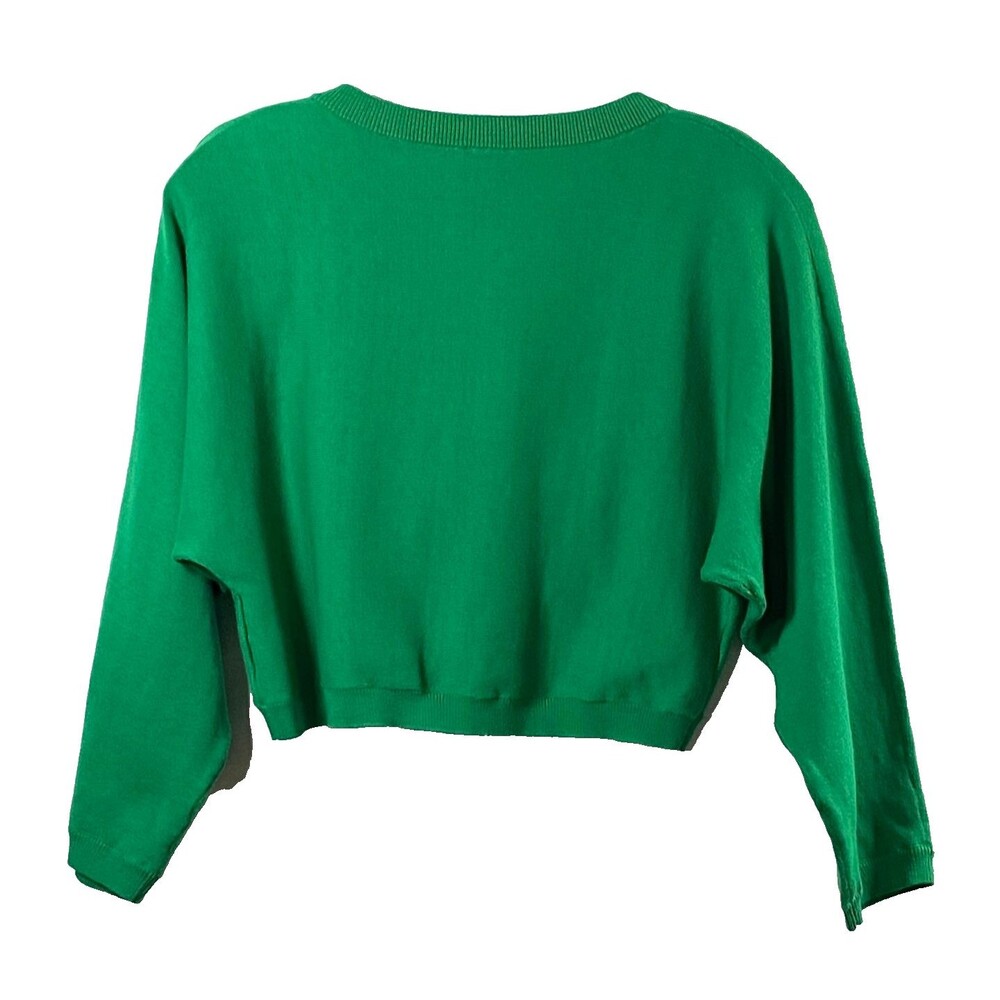 CAbi Piccolo Shrug Cardigan Sweater Womens Size Medium Kelly Green #5008 Crop - Picture 4 of 14